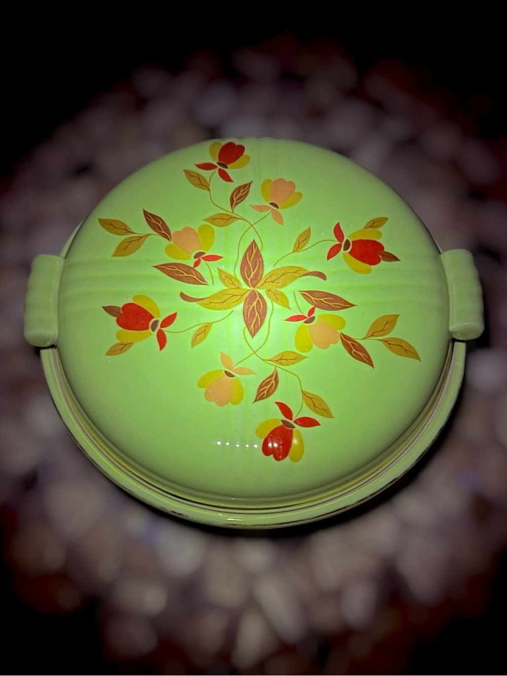 Hall's Superior Autumn Leaf Jewel Stoneware 2 Qt Baking Casserole Dish with Lid - Picture 9 of 9